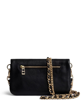 ΓΥΝΑΙΚΕΙΑ ΔΕΡΜΑΤΙΝΗ ΤΣΑΝΤΑ ROCK NANO | Μαύρο-Χρυσό