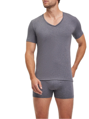 ΑΝΔΡΙΚΟ T-SHIRT ΣΕΤ 2 ΤΜΧ | Γκρι XXL