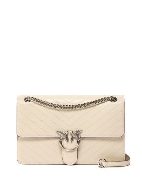 ΓΥΝΑΙΚΕΙΑ ΔΕΡΜΑΤΙΝΗ ΤΣΑΝΤΑ ΩΜΟΥ LOVE ONE LIGHT CLASSIC | Εκρού