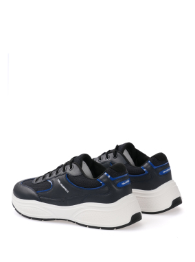 ΑΝΔΡΙΚΑ ΔΕΡΜΑΤΙΝΑ SNEAKERS VESTA | Μπλε Σκούρο 44