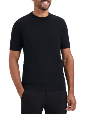 ΑΝΔΡΙΚΟ ΠΛΕΚΤΟ T-SHIRT | Μαύρο XXL