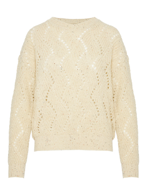 ΓΥΝΑΙΚΕΙΑ ΠΛΕΚΤΗ ΔΙΑΤΡΗΤΗ ΜΠΛΟΥΖΑ | Μπεζ M