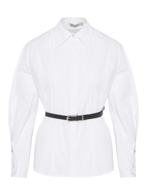 ΓΥΝΑΙΚΕΙΟ ΠΟΥΚΑΜΙΣΟ ΜΕ ΖΩΝΗ | Λευκό XL