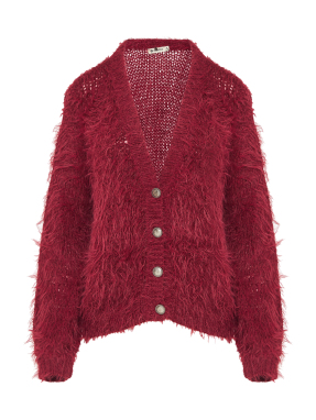 ΓΥΝΑΙΚΕΙΑ FLUFFY ΖΑΚΕΤΑ | Μπορντό M