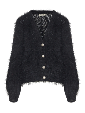 ΓΥΝΑΙΚΕΙΑ FLUFFY ΖΑΚΕΤΑ | Μαύρο S