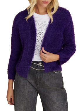 ΓΥΝΑΙΚΕΙΑ FLUFFY ΖΑΚΕΤΑ | Μωβ S