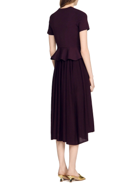 ΜΑΞΙ ΠΛΕΚΤΟ ΦΟΡΕΜΑ PEPLUM | Μπορντό FR 40