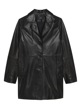 ΓΥΝΑΙΚΕΙΟ ΔΕΡΜΑΤΙΝΟ ΠΑΛΤΟ JONI PLONGE | Μαύρο EU 38