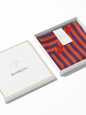 ΜΕΤΑΞΩΤΟ ΜΑΝΤΙΛΙ THE MANTILITY CLASSICS - STRIPES | Κόκκινο ONE SIZE