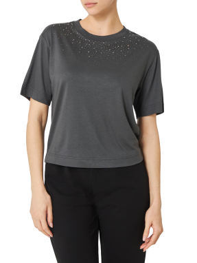 ΓΥΝΑΙΚΕΙΟ T-SHIRT | Γκρι Σκούρο S