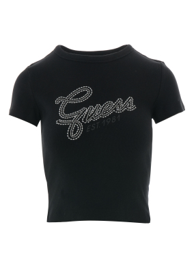 ΓΥΝΑΙΚΕΙΟ T-SHIRT ΜΕ ΣΤΡΑΣ ΛΟΓΟΤΥΠΟ | Μαύρο XL