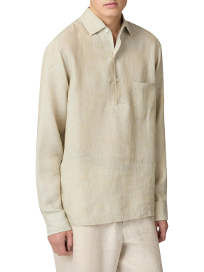 ΑΝΔΡΙΚΗ ΛΙΝΗ ΜΑΚΡΥΜΑΝΙΚΗ ΜΠΛΟΥΖΑ | Εκρού XL