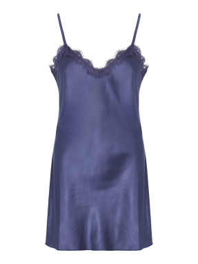 ΓΥΝΑΙΚΕΙΟ SATIN ΝΥΧΤΙΚΟ | Μπλε Σκούρο XS/S