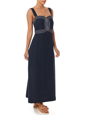 ΜΙΝΤΙ ΛΙΝΟ ΦΟΡΕΜΑ SELINI | Μπλε Σκούρο NAVY BLUE M