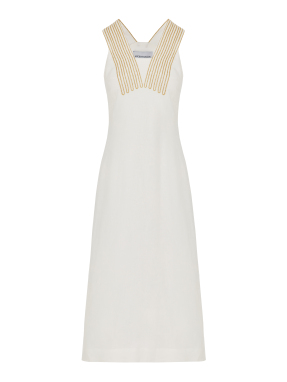 ΜΙΝΤΙ ΛΙΝΟ ΦΟΡΕΜΑ ARIADNI | Εκρού OFF WHITE - GOLD M