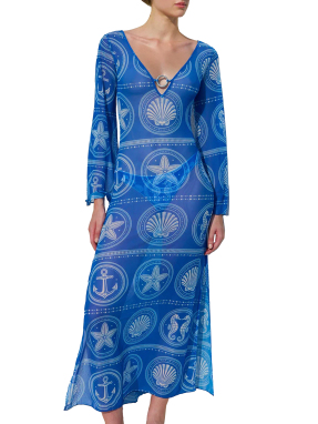 ΜΑΞΙ ΦΟΡΕΜΑ ΠΑΡΑΛΙΑΣ TESORO LOREN | Μπλε S