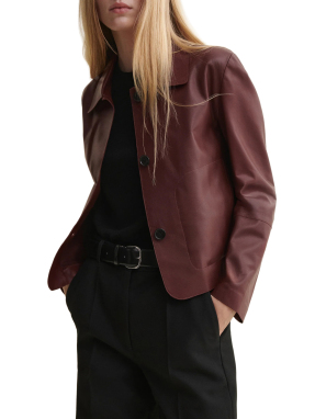 ΓΥΑΙΚΕΙΟ ΔΕΡΜΑΤΙΝΟ JACKET EMY | Μπορντό MAHOGANY EU 38