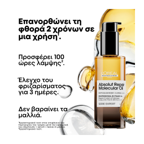 SERIE EXPERT ABSOLUT REPAIR MOLECULAR BI-PHASE OIL ΓΙΑ ΤΑΛΑΙΠΩΡΗΜΕΝΑ ΜΑΛΛΙΑ | 90ml