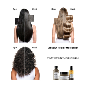 SERIE EXPERT ABSOLUT REPAIR MOLECULAR BI-PHASE OIL ΓΙΑ ΤΑΛΑΙΠΩΡΗΜΕΝΑ ΜΑΛΛΙΑ | 90ml
