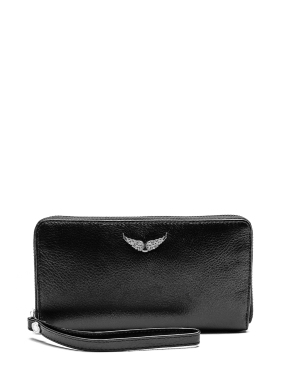 ΓΥΝΑΙΚΕΙΟ ΔΕΡΜΑΤΙΝΟ ΠΟΡΤΟΦΟΛΙ COMPAGNON | Μαύρο