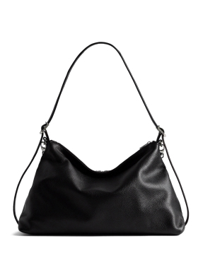 ΓΥΝΑΙΚΕΙΑ ΔΕΡΜΑΤΙΝΗ ΤΣΑΝΤΑ ΩΜΟΥ JIM GRAINED | Μαύρο