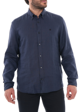 ΑΝΔΡΙΚΟ ΛΙΝΟ ΠΟΥΚΑΜΙΣΟ | Μπλε Σκούρο M