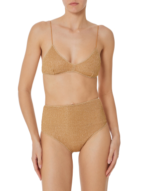 ΓΥΝΑΙΚΕΙΟ ΨΗΛΟΜΕΣΟ ΜΠΙΚΙΝΙ ΣΕΤ | Χρυσό S