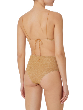 ΓΥΝΑΙΚΕΙΟ ΨΗΛΟΜΕΣΟ ΜΠΙΚΙΝΙ ΣΕΤ | Χρυσό S