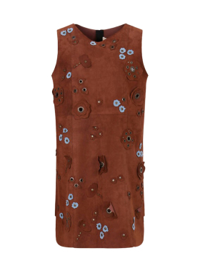 ΜΙΝΙ SUEDE ΦΟΡΕΜΑ | Καφέ Σκούρο IT 40