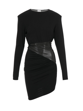 ΓΥΝΑΙΚΕΙΟ ΜΙΝΙ ΦΟΡΕΜΑ URSULA VEGAN LEATHER DETAILED DRA | Μαύρο IT 42