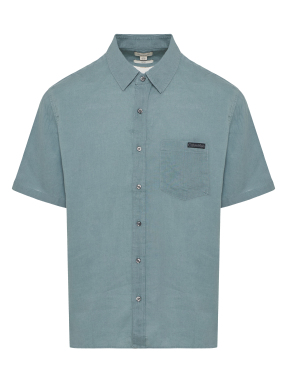 ΑΝΔΡΙΚΟ ΛΙΝΟ ΚΟΝΤΟΜΑΝΙΚΟ ΠΟΥΚΑΜΙΣΟ | Μπλε L