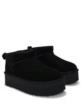 ΓΥΝΑΙΚΕΙΑ ΔΕΡΜΑΤΙΝΑ ΜΠΟΤΑΚΙΑ CLASSIC ULTRA MINI PLATFORM | Μαύρο 36