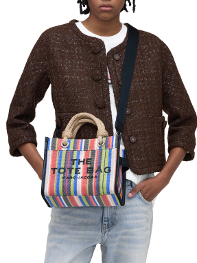 ΓΥΝΑΙΚΕΙΑ ΤΣΑΝΤΑ ΧΕΙΡΟΣ THE STRIPE MESH SMALL TOTE BAG | Κόκκινο