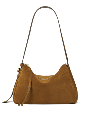 ΓΥΝΑΙΚΕΙΑ ΔΕΡΜΑΤΙΝΗ ΤΣΑΝΤΑ ΩΜΟΥ ROMY SUEDE | Camel