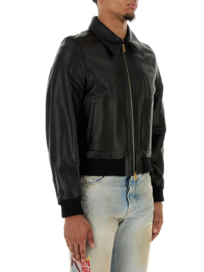 ΑΝΔΡΙΚΟ ΔΕΡΜΑΤΙΝΟ JACKET | Μαύρο IT 52