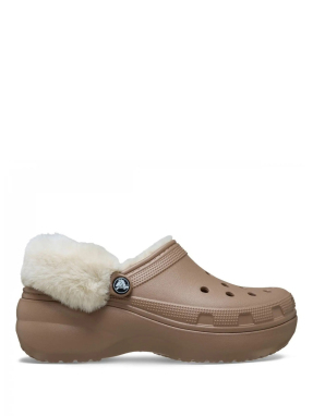 ΓΥΝΑΙΚΕΙΑ CLASSIC PLATFORM FUZZ LINED CLOGS | Καφέ 37/38