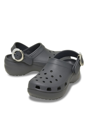 ΓΥΝΑΙΚΕΙΑ CLASSIC PLATFORM BUCKLE CLOGS | Γκρι Σκούρο 39/40