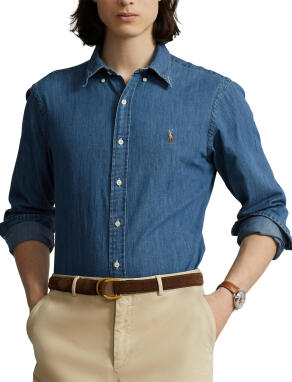 ΑΝΔΡΙΚΟ DENIM ΠΟΥΚΑΜΙΣΟ | Μπλε L