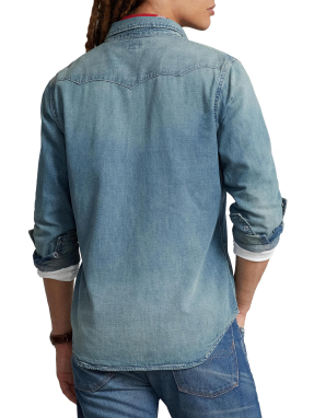 ΑΝΔΡΙΚΗ DENIM ΠΟΥΚΑΜΙΣΟ | Μπλε M