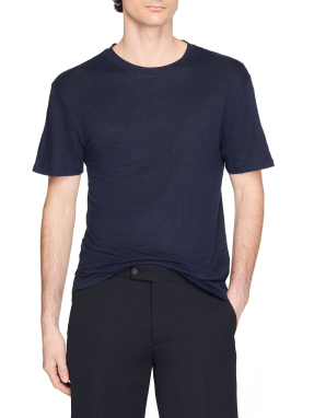 ΑΝΔΡΙΚΟ ΛΙΝΟ T-SHIRT | Μπλε Σκούρο L