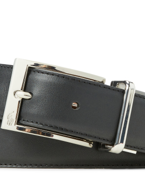 ΑΝΔΡΙΚΗ ΔΕΡΜΑΤΙΝΗ ΖΩΝΗ ΔΙΠΛΗΣ ΟΨΕΩΣ | Μαύρο EU 38