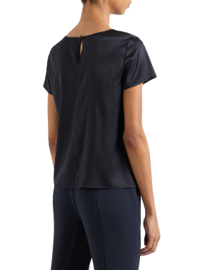 ΓΥΝΑΙΚΕΙΟ ΜΕΤΑΞΩΤΟ T-SHIRT | Μαύρο IT 48