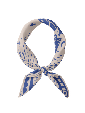 ΜΕΤΑΞΩΤΟ ΜΑΝΤΗΛΙ KARAGHIOZIS IN LOVE | Μπλε BLUE ONE SIZE