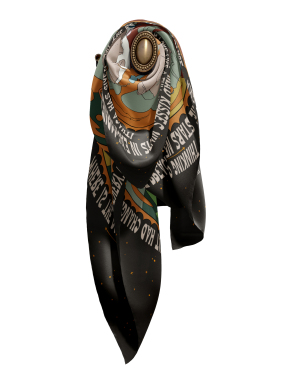 ΜΕΤΑΞΩΤΟ ΜΑΝΤΗΛΙ PLANET OF POETS | Πολύχρωμο MULTICOLOR ONE SIZE