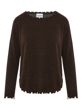 ΓΥΝΑΙΚΕΙΟ ΠΟΥΛΟΒΕΡ MELA | Καφέ Σκούρο S/M