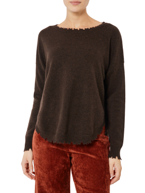 ΓΥΝΑΙΚΕΙΟ ΠΟΥΛΟΒΕΡ MELA | Καφέ Σκούρο S/M