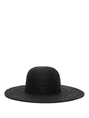 ΓΥΝΑΙΚΕΙΟ RAFFIA ΚΑΠΕΛΟ BASE CAPELINE | Μαύρο ONE SIZE