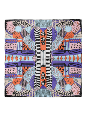 ΜΕΤΑΞΩΤΟ ΜΑΝΤΗΛΙ BLOOMING | Πολύχρωμο MULTICOLOR ONE SIZE
