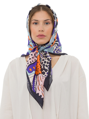 ΜΕΤΑΞΩΤΟ ΜΑΝΤΗΛΙ BLOOMING | Πολύχρωμο MULTICOLOR ONE SIZE