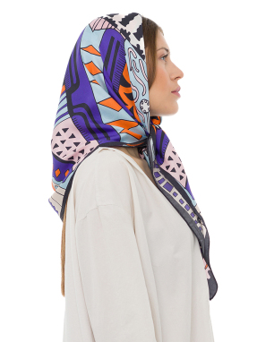 ΜΕΤΑΞΩΤΟ ΜΑΝΤΗΛΙ BLOOMING | Πολύχρωμο MULTICOLOR ONE SIZE